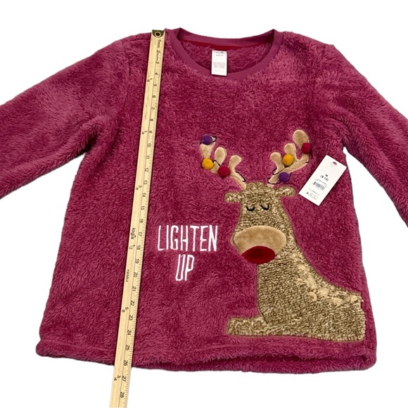 NWT Secret Treasures Women's Plush PJ Reindeer Top - Picture 5 of 9